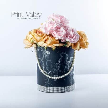 Flower Bouquet Black Glitter